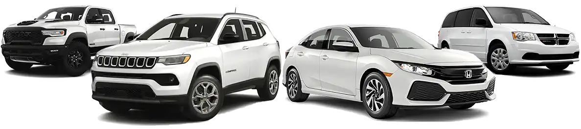 A pickup truck, SUV, sedan and minivan available through Vida Auto's dealer network