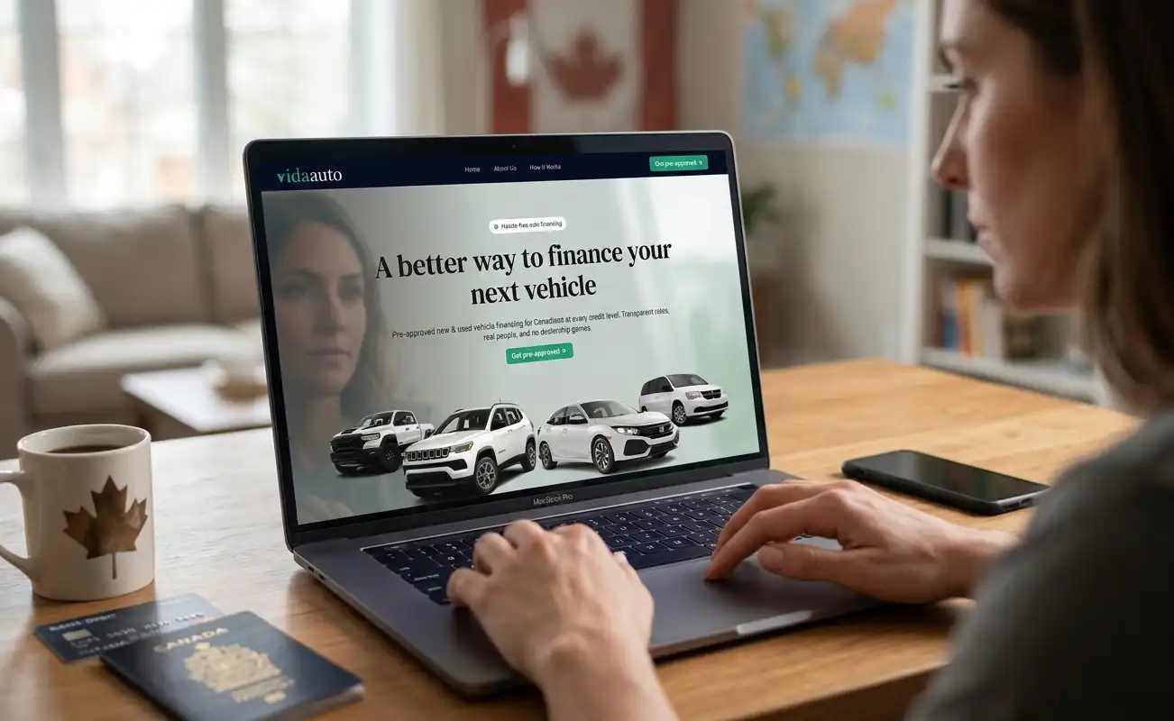 Applying for a car loan online on a laptop